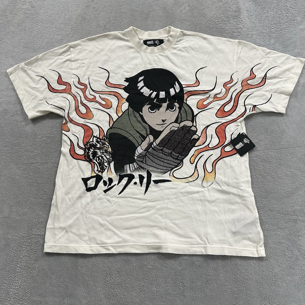 NEW Darc Sport x Naruto Shippuden T Shirt Men XL Cream Short Sleeve Premium RARE